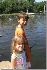 Emily and Zach fishing